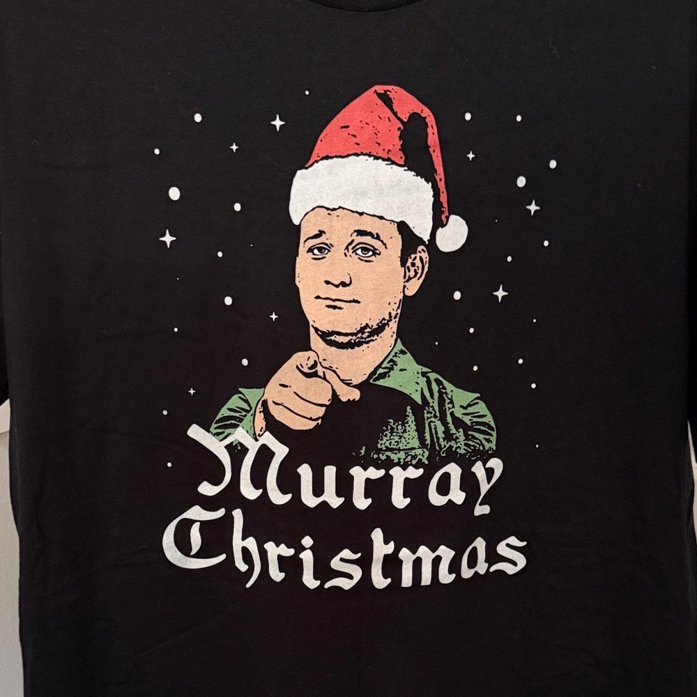 Festive Black Bill 'Murray Christmas' Tee
